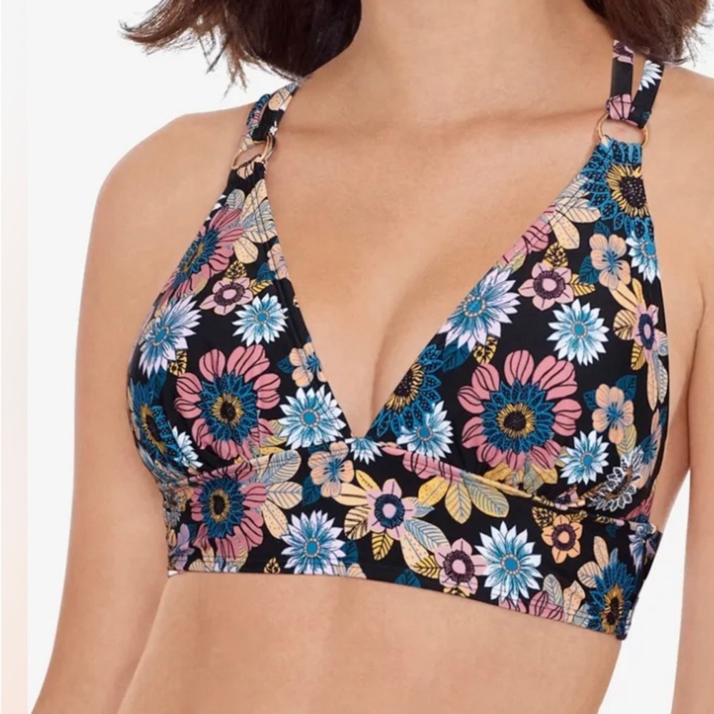 Salt + Cove Juniors In Full Bloom Strappy Bikini Top In Floral Print Size XS